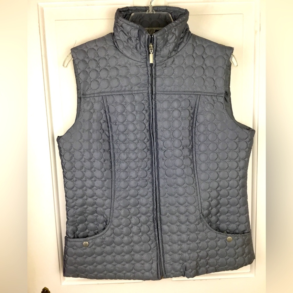 Great Northwest Women’s Quilted Vest Full Zip Gray Size M EUC
